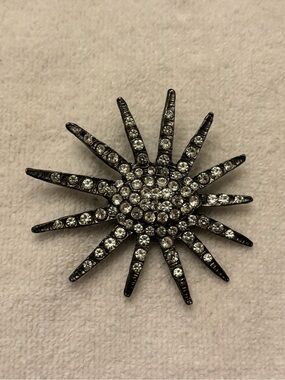 Stacey Lapidus crystal sunburst charm (from a silk headband)